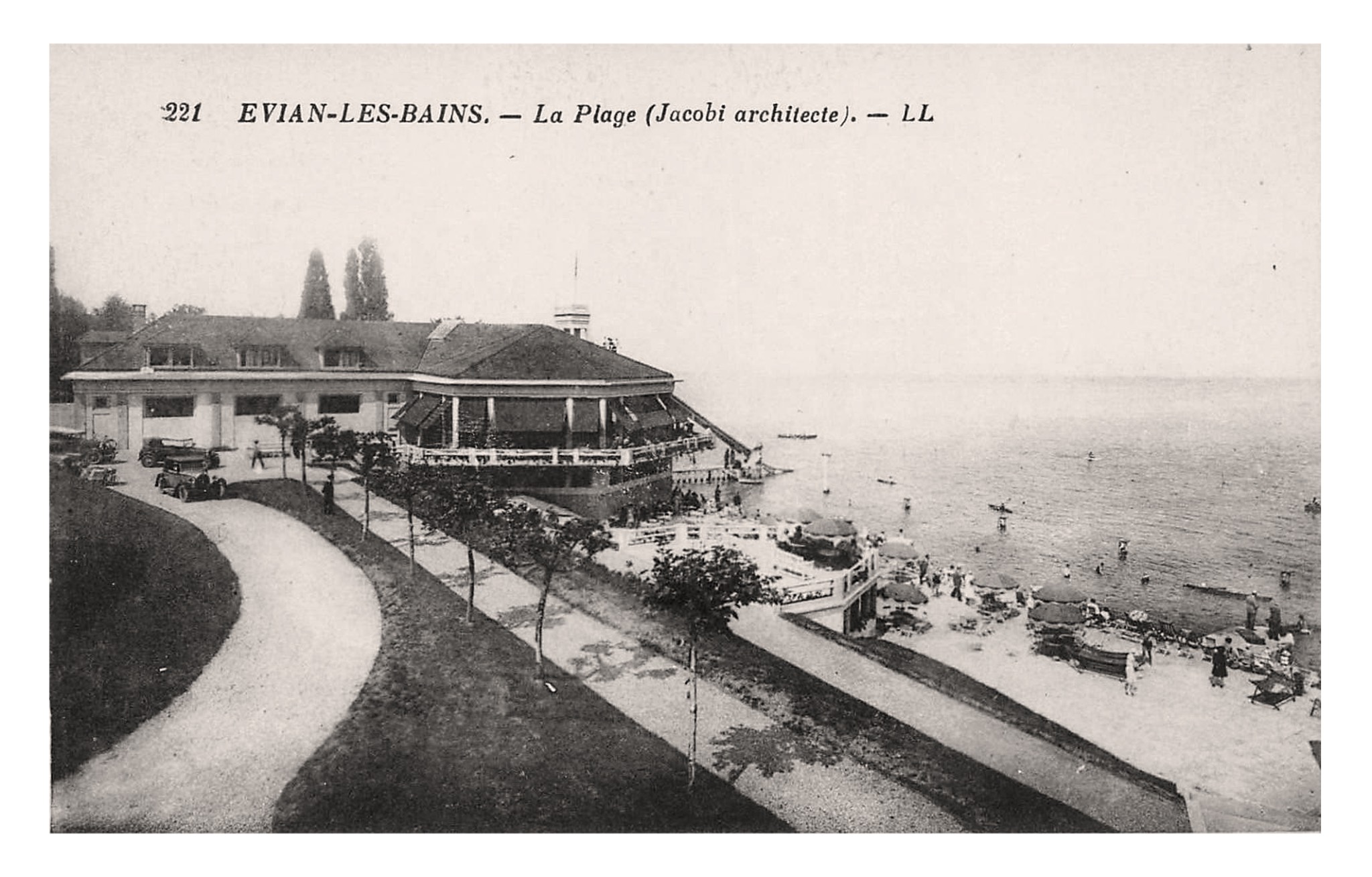 Evian les Bains, Haute Savoie, la Plage (LL 221).jpg